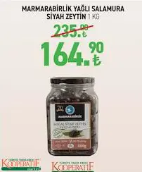 MARMARABİRLİK YAĞLI SALAMURA SİYAH ZEYTİN 1 KG MARMARABİRLİK YAĞLI SALAMURA SİYAH ZEYTİN 1 KG